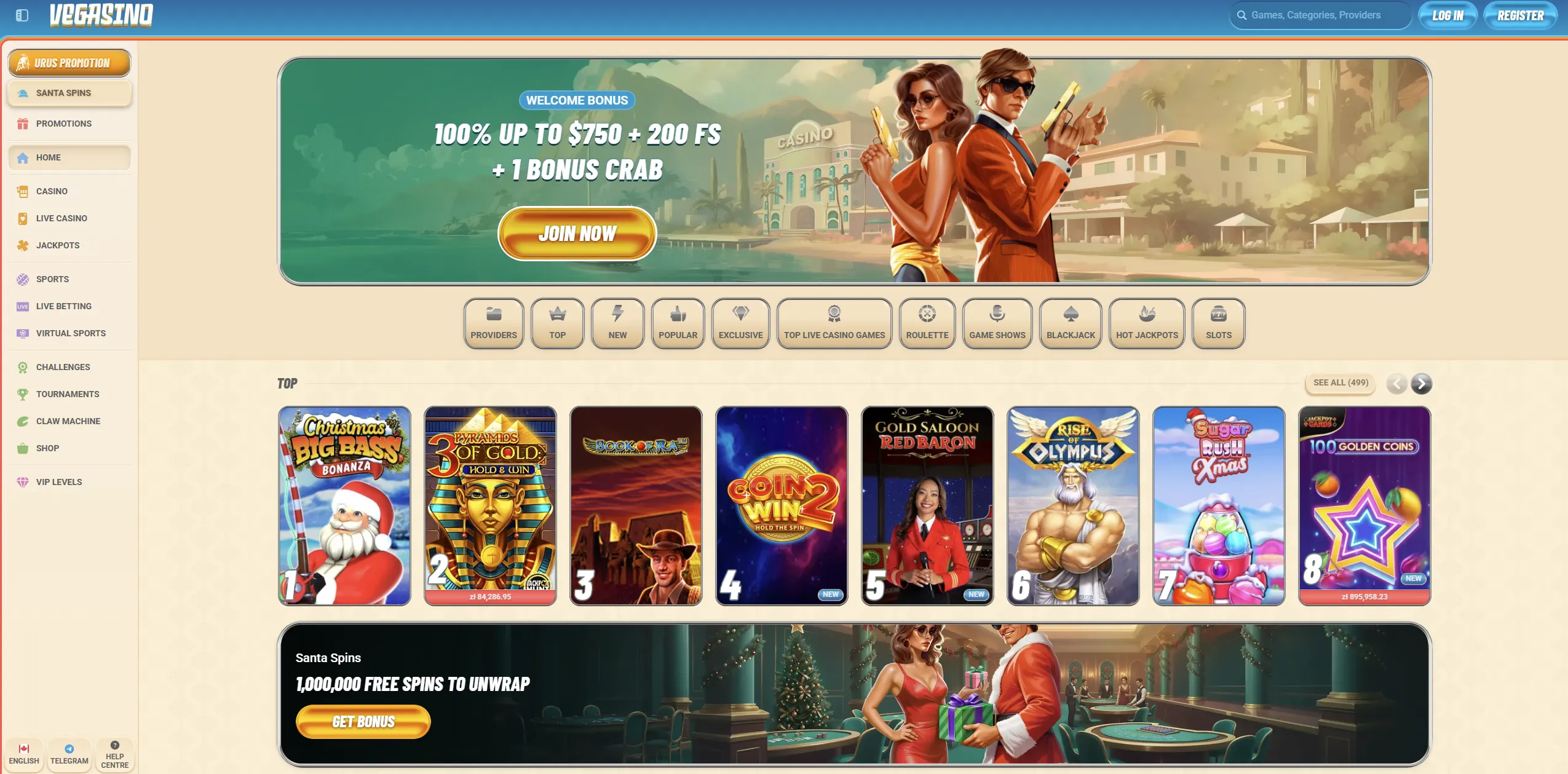 Vegasino Casino Overview
